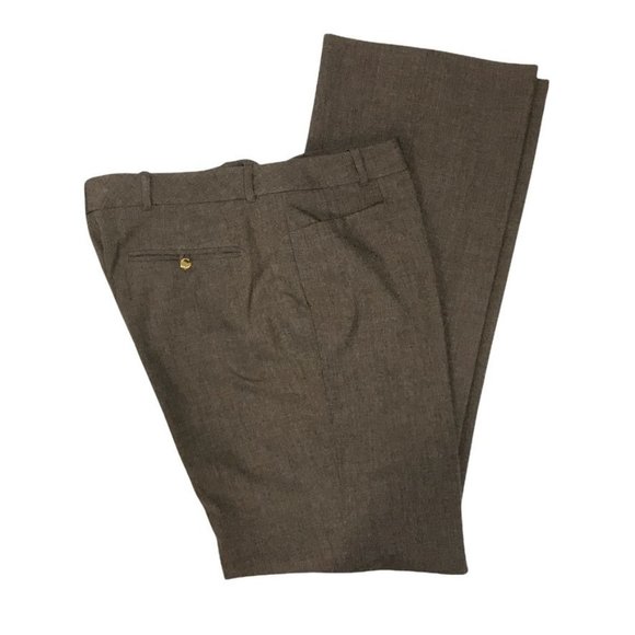 Calvin Klein Mid Rise Modern Fit Straight Leg Pants in Heather Taupe - Picture 5 of 7